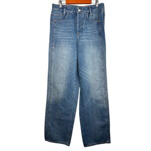 Express Relaxed Fit Button Fly Jeans Women's 6 R Straight High‎ Rise Denim